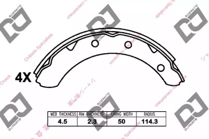 Комлект тормозных накладок DJ PARTS BS1178